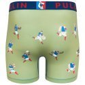 PULL IN Boxer Long Homme Microfibre RWC23 Vert Bleu