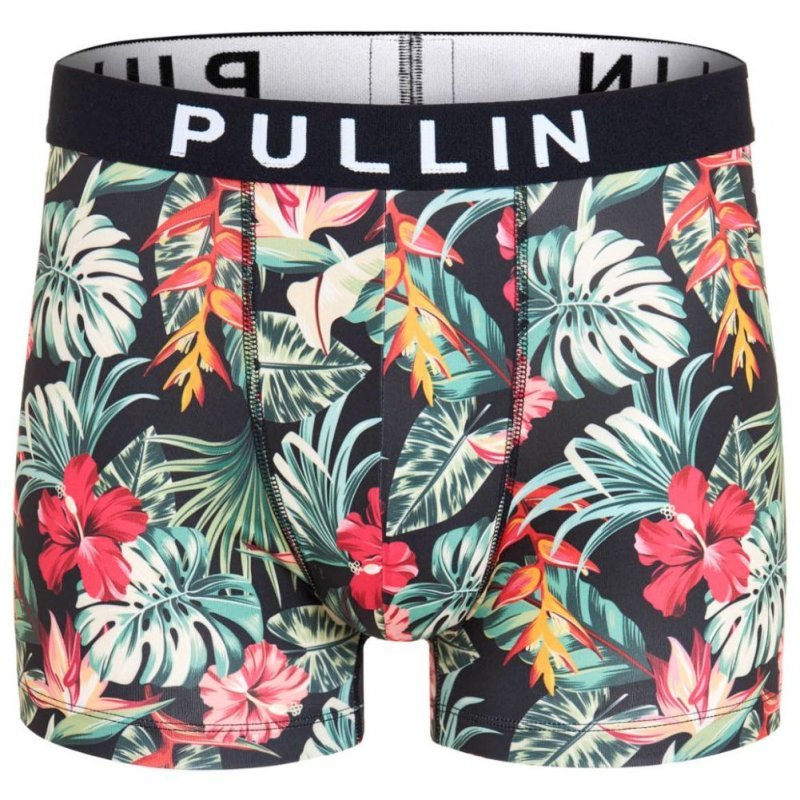 PULL IN Boxer Homme Microfibre DARKHAWAII Noir Multicolore