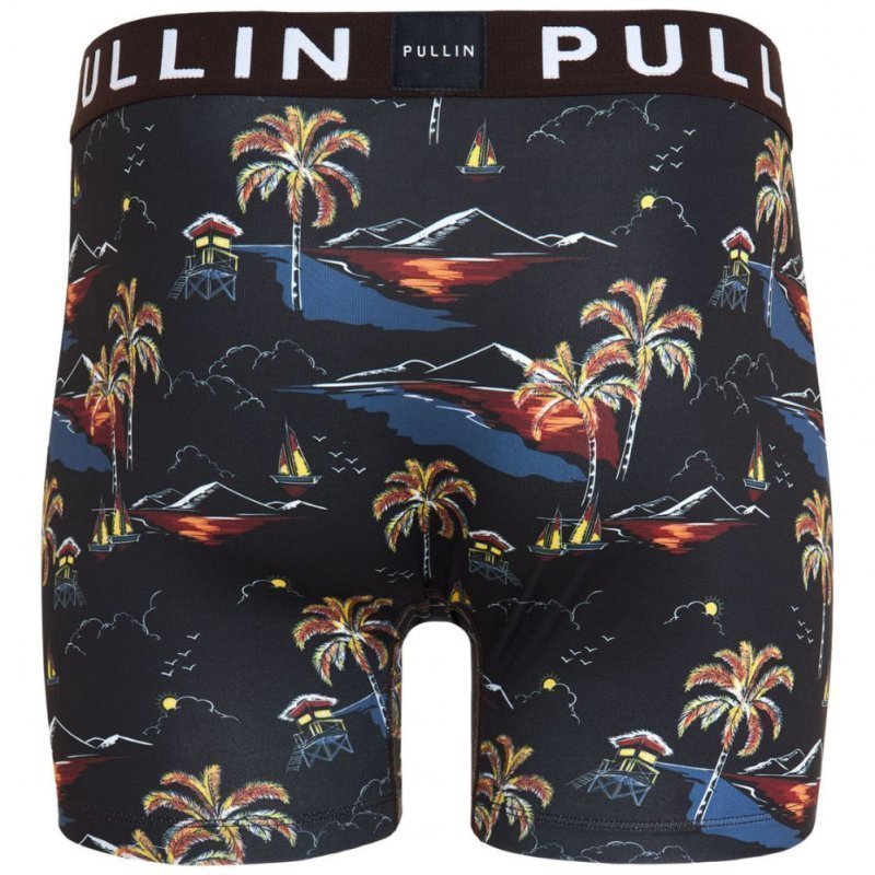 PULL IN Boxer Long Homme Microfibre VOLCANO Noir