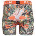 PULL IN Boxer Long Homme Microfibre PELICAM Vert Orange