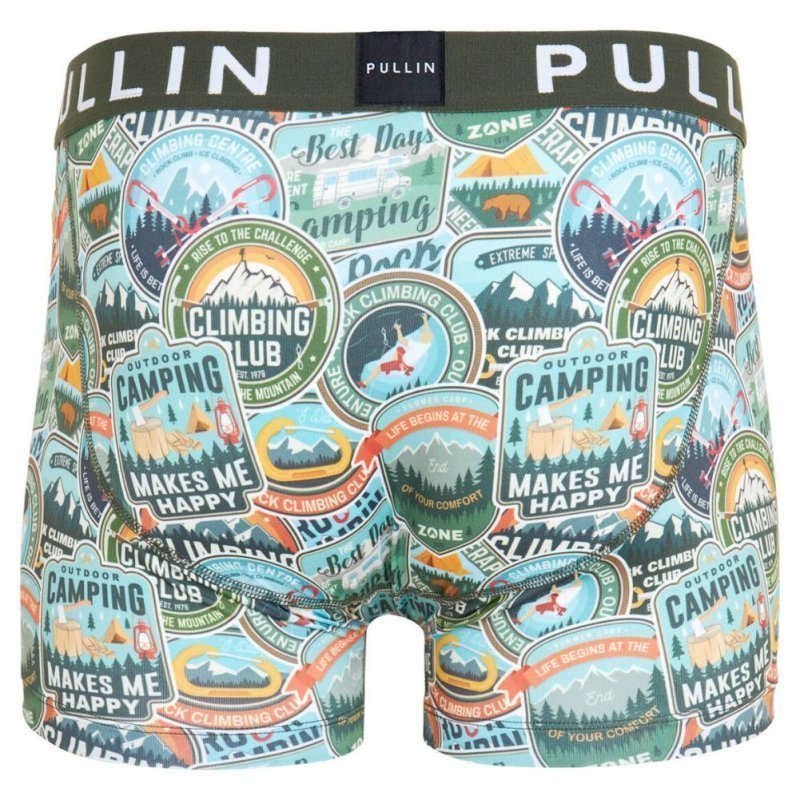 PULL IN Boxer Homme Microfibre CLIMBING Bleu Kaki