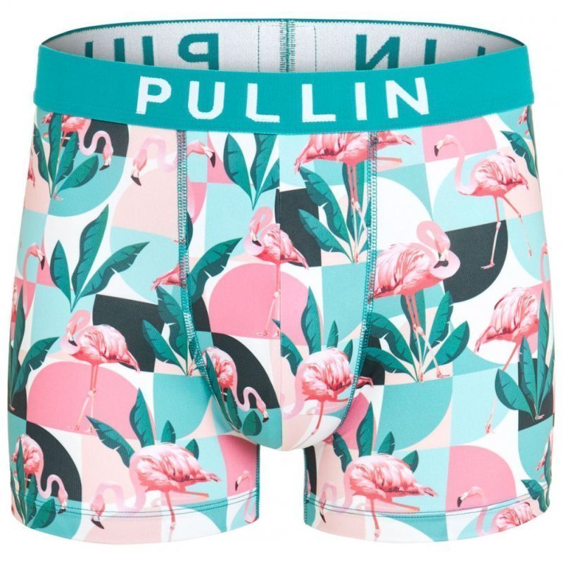 Boxer Homme FLAM70 Bleu et Rose