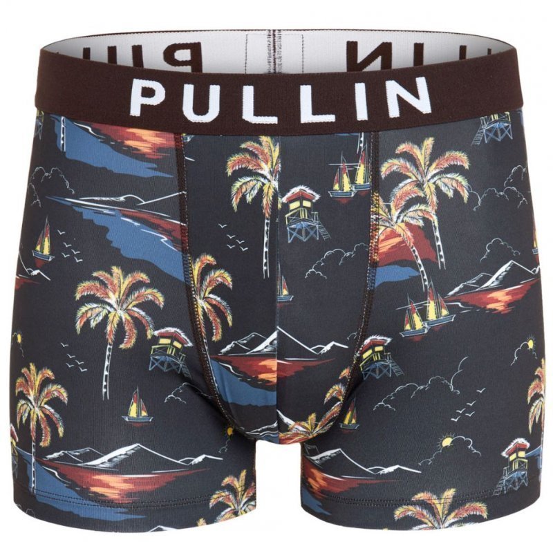 Boxer Homme VOLCANO Noir et Rouge