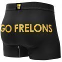 HERITAGE Boxer Homme Microfibre VILLERS RUGBY Noir Jaune MADE IN FRANCE