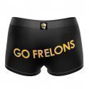 HERITAGE Boxer Fille Microfibre VILLERS RUGBY Noir Jaune MADE IN FRANCE