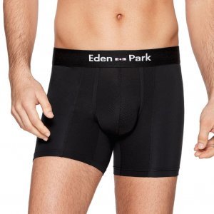 EDEN PARK Boxer Homme Microfibre PERFORE Noir