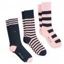 EDEN PARK Lot de 3 paires de Chaussettes Homme LOTPAR3 Marine Rose