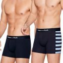 EDEN PARK Lot de 2 Boxers Homme Coton DUOSTRIPE Luca Marine