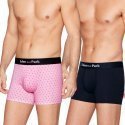 EDEN PARK Lot de 2 Boxers Homme Coton MINIBALLON Rose Marine