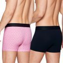 EDEN PARK Lot de 2 Boxers Homme Coton MINIBALLON Rose Marine