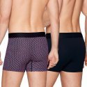 EDEN PARK Lot de 2 Boxers Homme Coton NOEUDS Marine