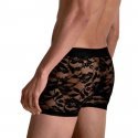 AUBADEMEN Boxer Homme Dentelle LACE Noir