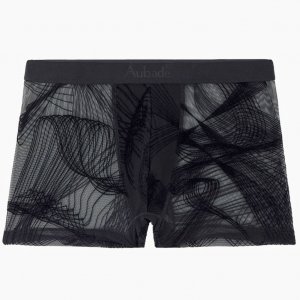 AUBADEMEN Boxer Homme Tulle WAVS Noir