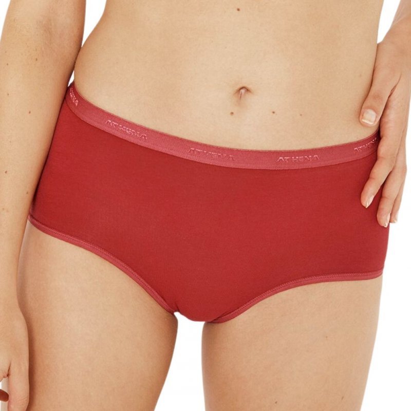 LOT DE 3 Boxer Sous-vêtements Femme ECOPACK MODE Rouge et Cerise