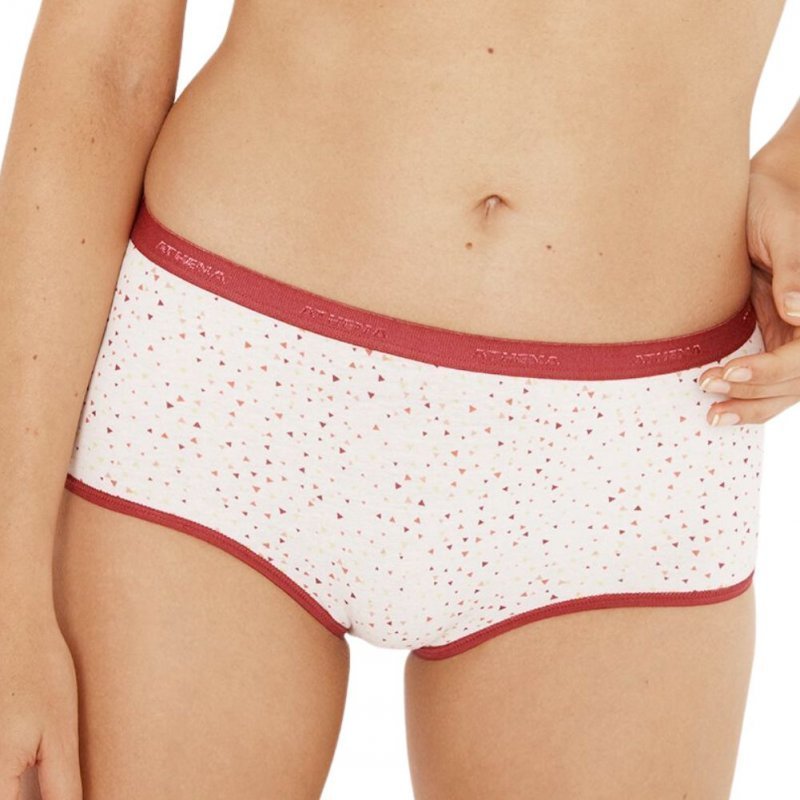 LOT DE 3 Boxer Sous-vêtements Femme ECOPACK MODE Rouge et Cerise