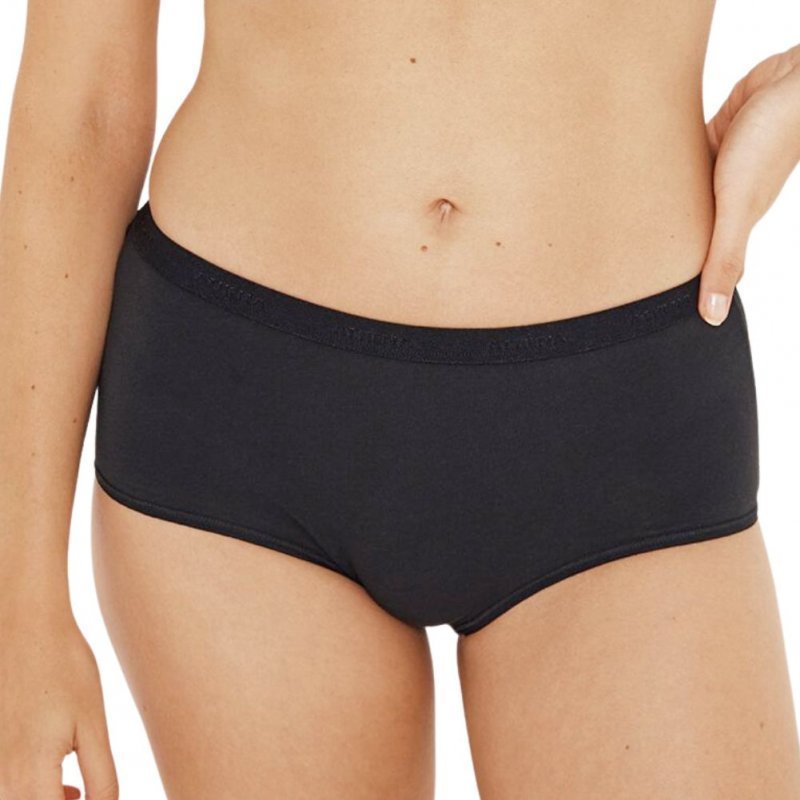 ATHENA Lot de 3 Boxers Femme Coton ECOPACK MODE Noir