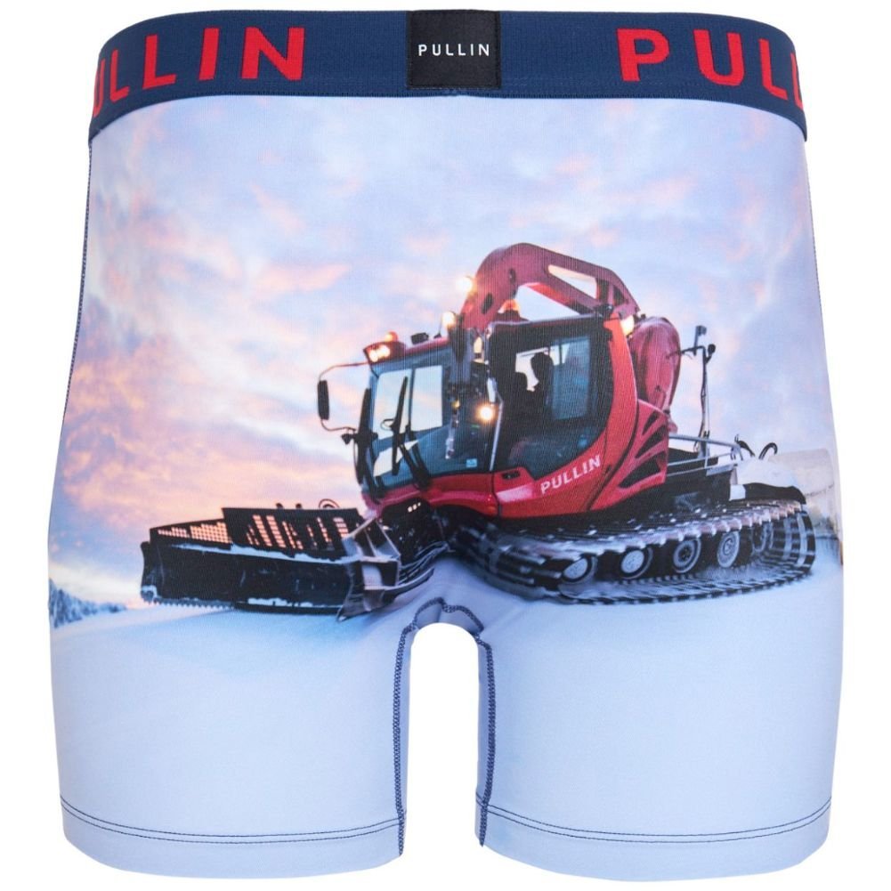 PULL IN Boxer Long Homme Microfibre BELLEVARDE Ciel Rouge Taille S