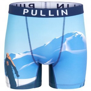 PULL IN Boxer Long Homme Microfibre SOLITUDE Bleu