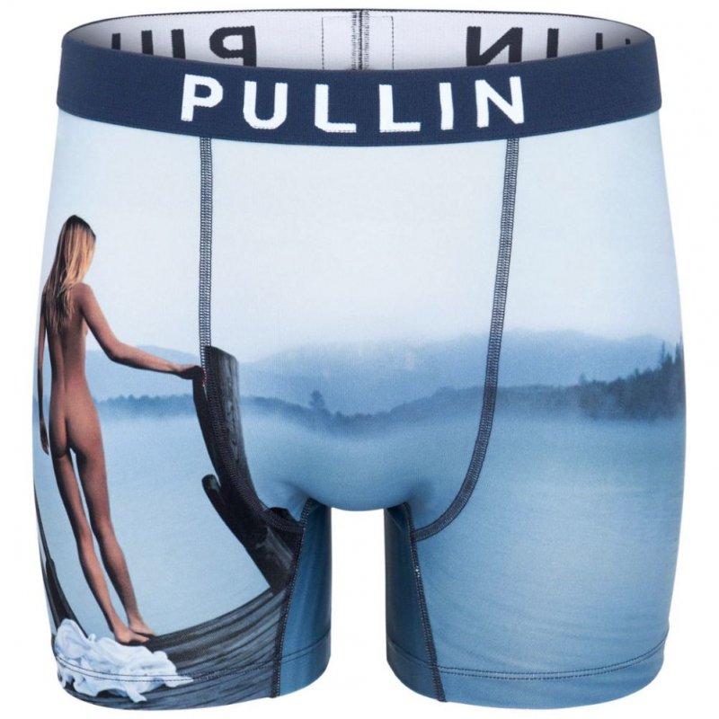 PULL IN Boxer Long Homme Microfibre BAINDEMINUIT Bleu