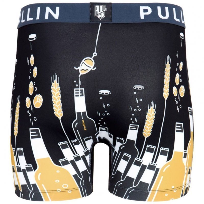 PULL IN Boxer Long Homme Microfibre CHAMPAGNE Noir