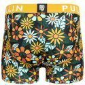 PULL IN Boxer Homme Microfibre PEACE Vert Orange