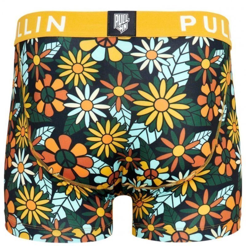 PULL IN Boxer Homme Microfibre PEACE Vert Orange