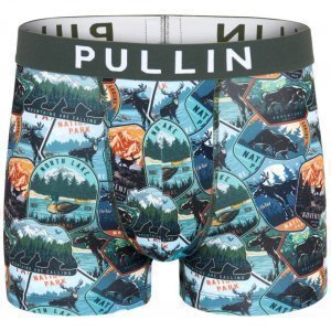 PULL IN Boxer Homme Microfibre YELLOWSTONE24 Bleu Vert