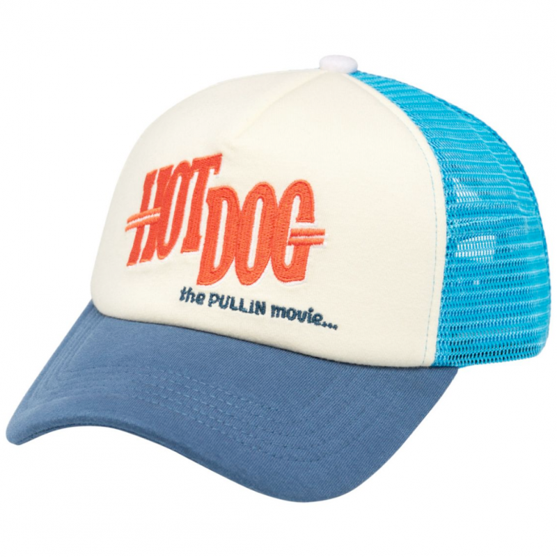 PULL IN Casquette Homme Microfibre HOTDOG Bleu Blanc