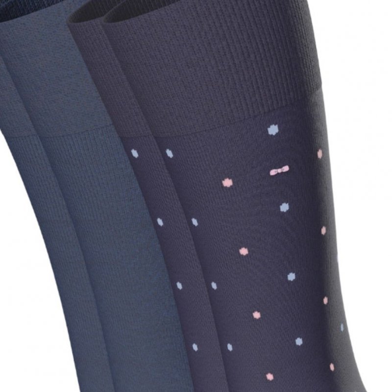 LOT DE 2 Chaussettes Chaussettes Homme MINIBAL Bleu et Rose