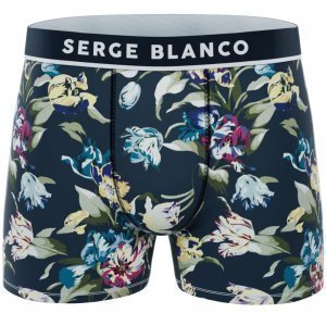 SERGE BLANCO Boxer Homme Microfibre SUBLASS3 Marine