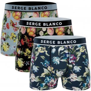 SERGE BLANCO Pack 3 Boxers Microfibre Homme SUBLASS3 Noir Gris Marine