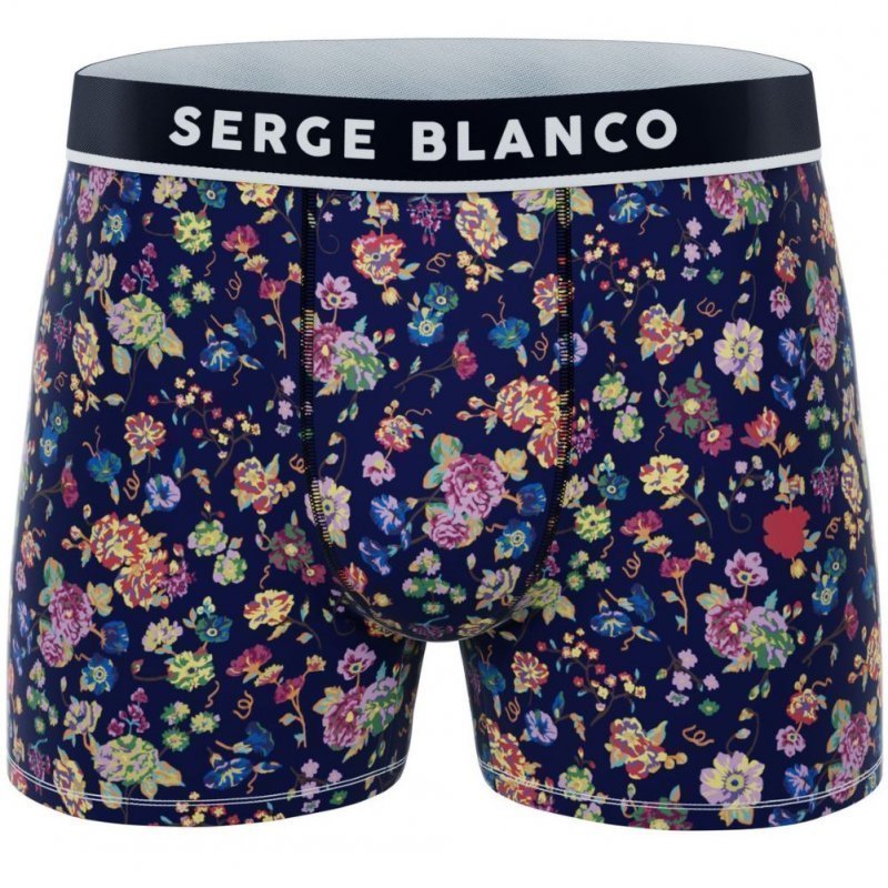 SERGE BLANCO Boxer Homme Microfibre SUBLASS4 Marine