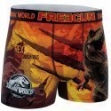 FREEGUN Boxer Homme Microfibre REX Orange Noir JURASSIC WORLD