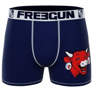 FREEGUN Boxer Homme Microfibre MIN3 Marine Rouge LA VACHE QUI RIT