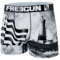 FREEGUN Boxer Homme Microfibre BREA1 Noir Gris