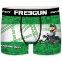 FREEGUN Boxer Homme Microfibre LUI Vert Blanc MARIO KART