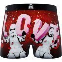 FREEGUN Boxer Homme Microfibre LOV Rouge Blanc STAR WARS