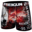 FREEGUN Boxer Homme Microfibre recyclée WOLA22 Rouge Gris PREMIUM