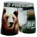 FREEGUN Boxer Homme Microfibre recyclée BEA Gris Marron PREMIUM