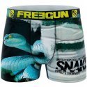 FREEGUN Boxer Homme Microfibre recyclée SNA Bleu Noir PREMIUM