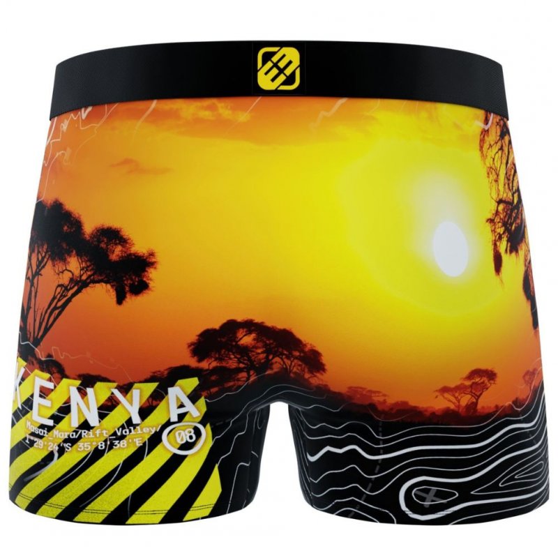 Boxer Homme KEN Jaune et Noir
