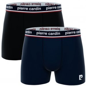 PIERRE CARDIN Lot de 2 Boxers Homme Coton BCX2FRAS2 Marine Noir