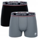 PIERRE CARDIN Lot de 2 Boxers Homme Coton BCX2FRAS2 Gris Noir