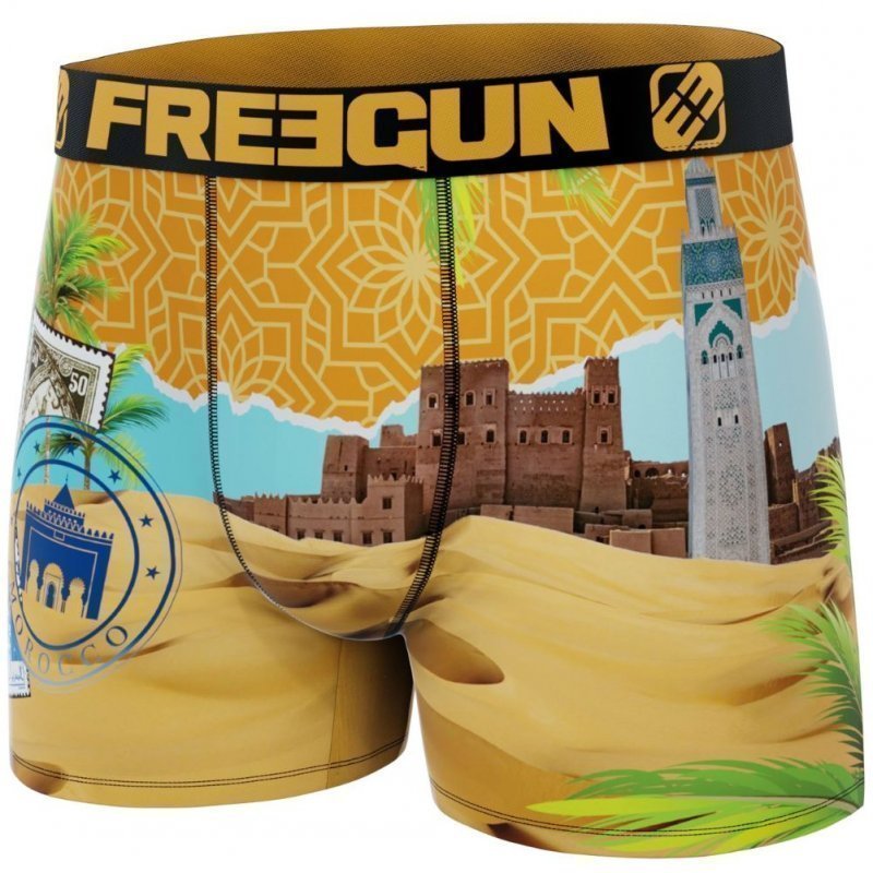 FREEGUN Boxer Homme Microfibre recyclée MAR Orange PREMIUM