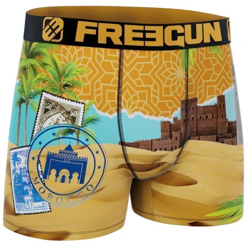 FREEGUN Boxer Homme Microfibre recyclée MAR Orange PREMIUM