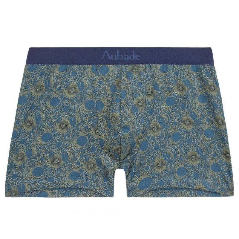 Boxer Homme MOON Bleu et Jaune