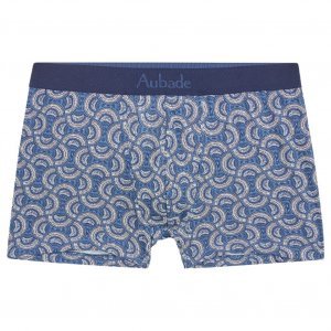 AUBADEMEN Boxer Homme Coton bio TRIB Bleu