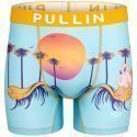 PULL IN Boxer Long Homme Microfibre FLAMINGOS Ciel