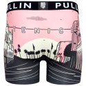 PULL IN Boxer Long Homme Microfibre VENICE23 Rose Noir