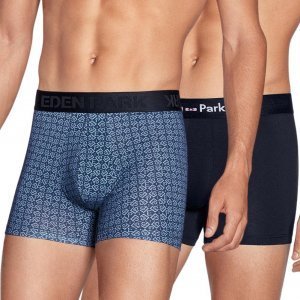 EDEN PARK Lot de 2 Boxers Homme Coton LOGENTRE Azur Marine